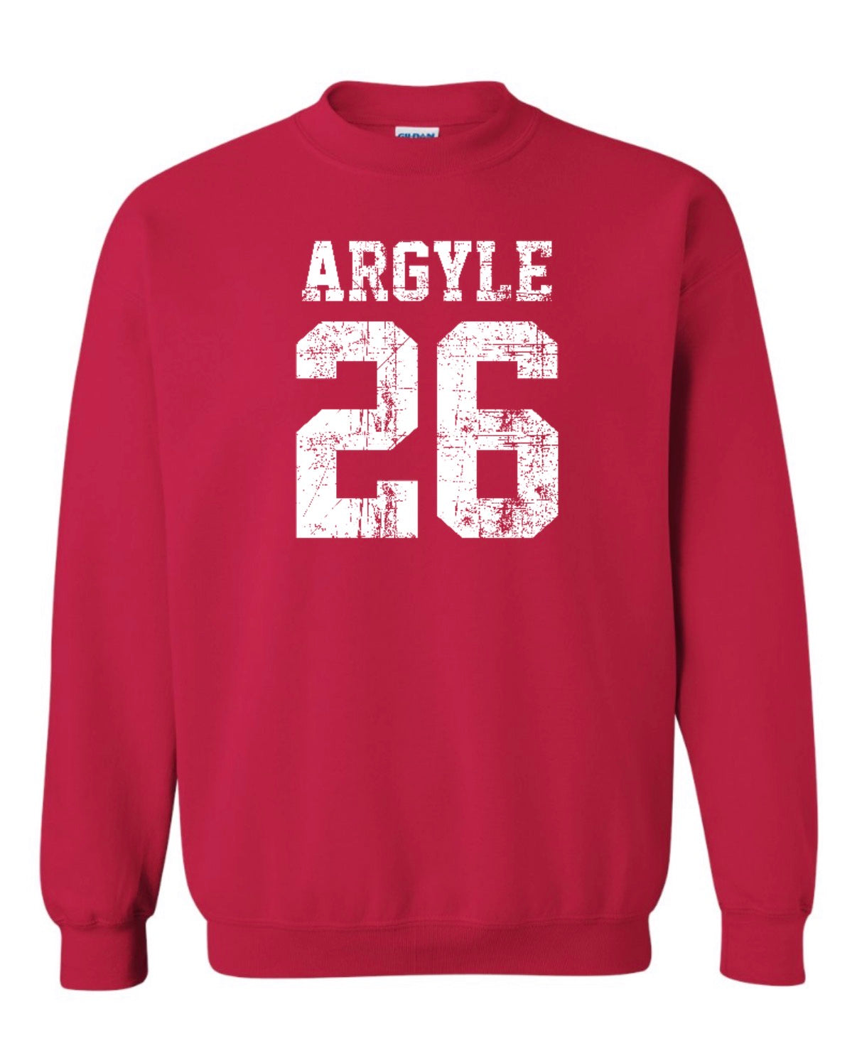Argyle RED OUT HeavyBlend Crewneck Sweatshirt - Youth + Adult - Cherry Red
