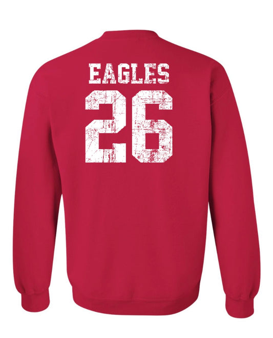 Argyle RED OUT HeavyBlend Crewneck Sweatshirt - Youth + Adult - Cherry Red