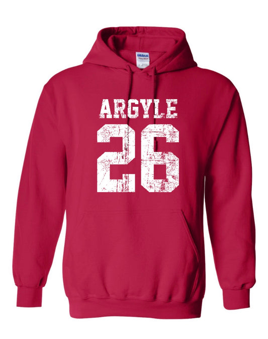 Argyle RED OUT HeavyBlend Hooded Sweatshirt - Adult - Cherry Red