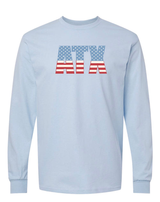 Argyle USA HeavyCotton Long Sleeve Tee - Adult - Light Blue