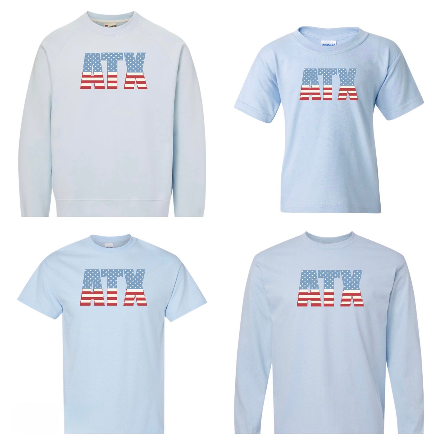 Argyle USA HeavyCotton Short Sleeve Tee - Youth + Adult - Light Blue
