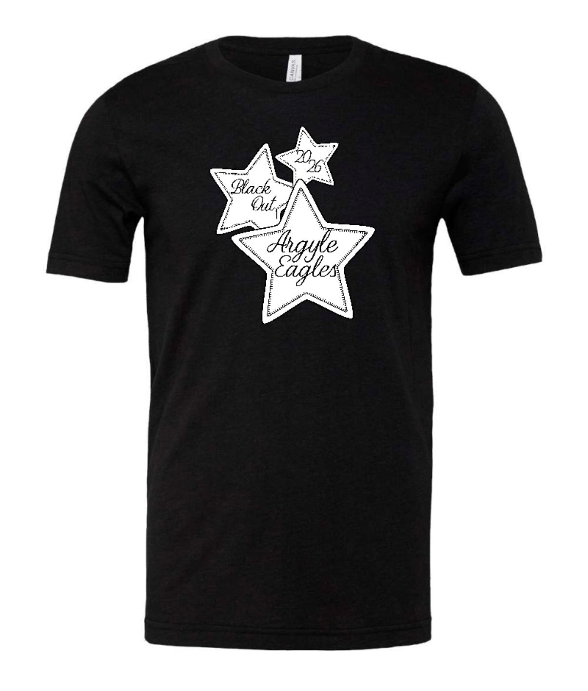 Argyle GLOW IN THE DARK Bella+Canvas CVC Jersey Short Sleeve Tee - Youth + Adult - Black Heather