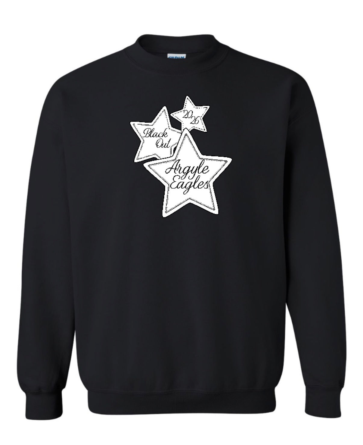 Argyle GLOW IN THE DARK HeavyBlend Crewneck Sweatshirt - Youth + Adult - Black