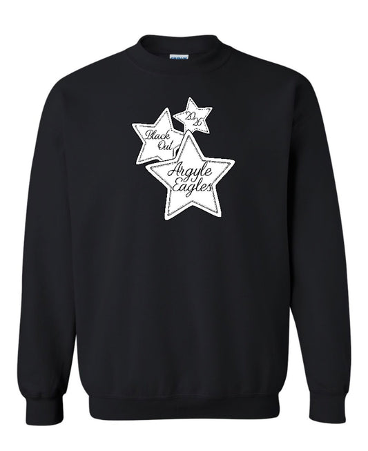 Argyle GLOW IN THE DARK HeavyBlend Crewneck Sweatshirt - Youth + Adult - Black
