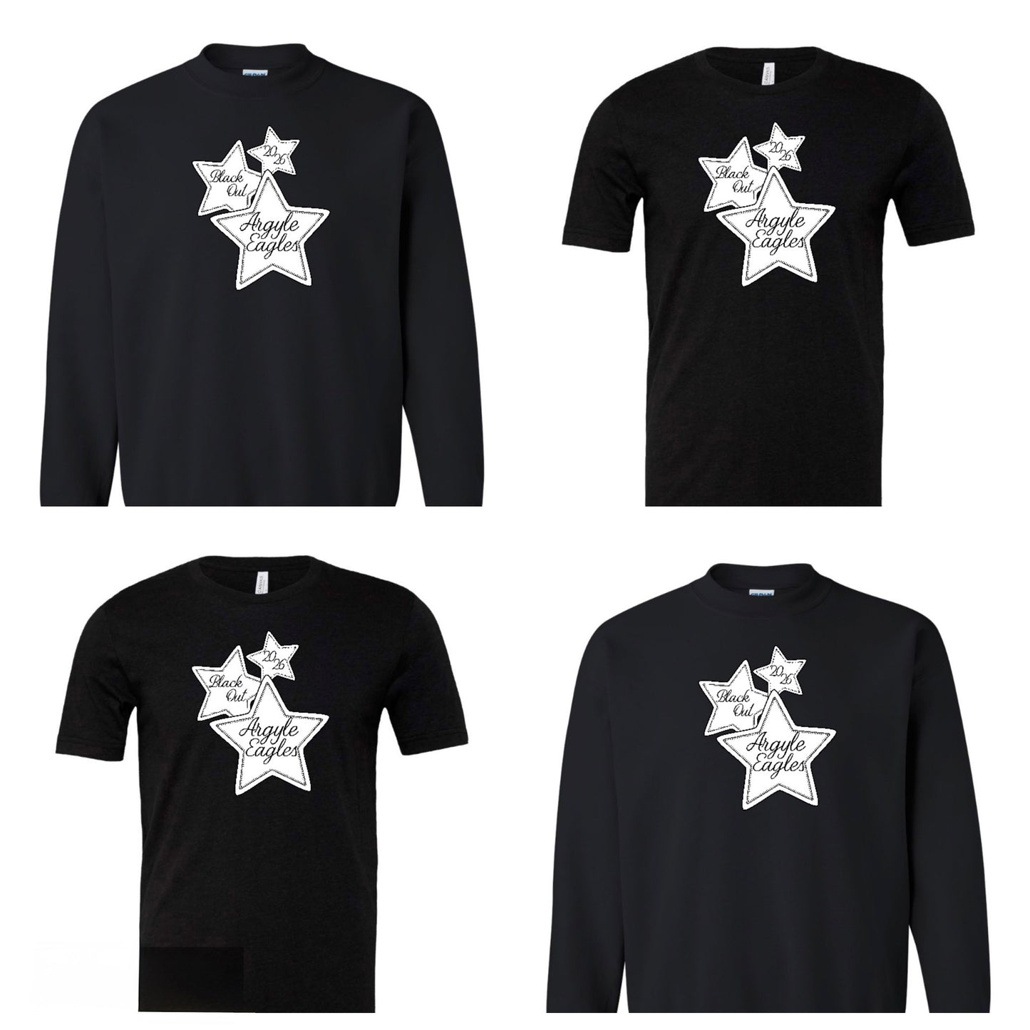 Argyle GLOW IN THE DARK Bella+Canvas CVC Jersey Short Sleeve Tee - Youth + Adult - Black Heather