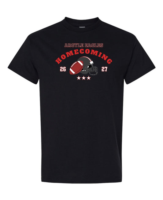 Argyle HOMECOMING HeavyCotton Short Sleeve Tee - Youth + Adult - Black