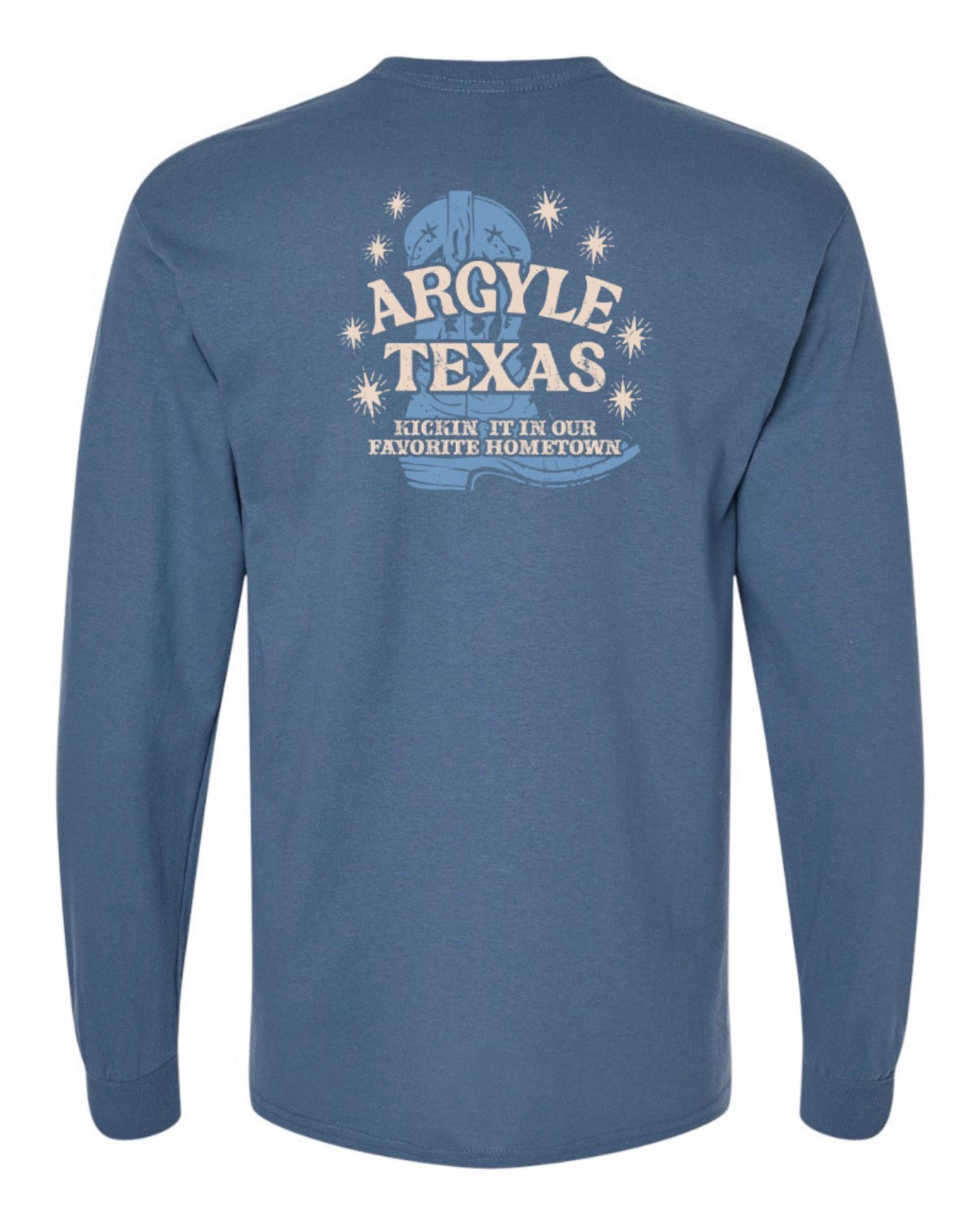 Argyle COUNTRY HeavyCotton Long Sleeve Tee - Adult - Indigo Blue