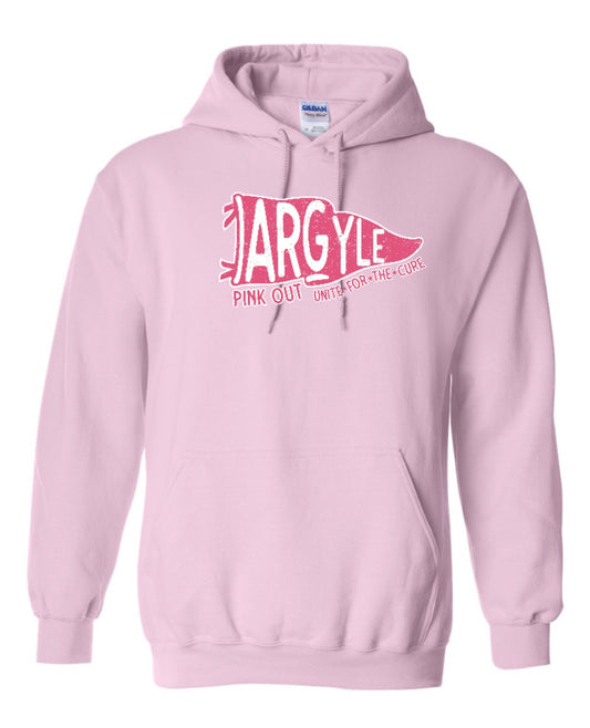Argyle PINK OUT HeavyBlend Hooded Sweatshirt - Youth + Adult - Light Pink