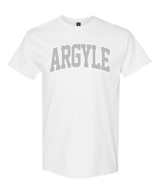 Argyle PUFFY WHITE OUT HeavyCotton Short Sleeve Tee - Youth + Adult - White