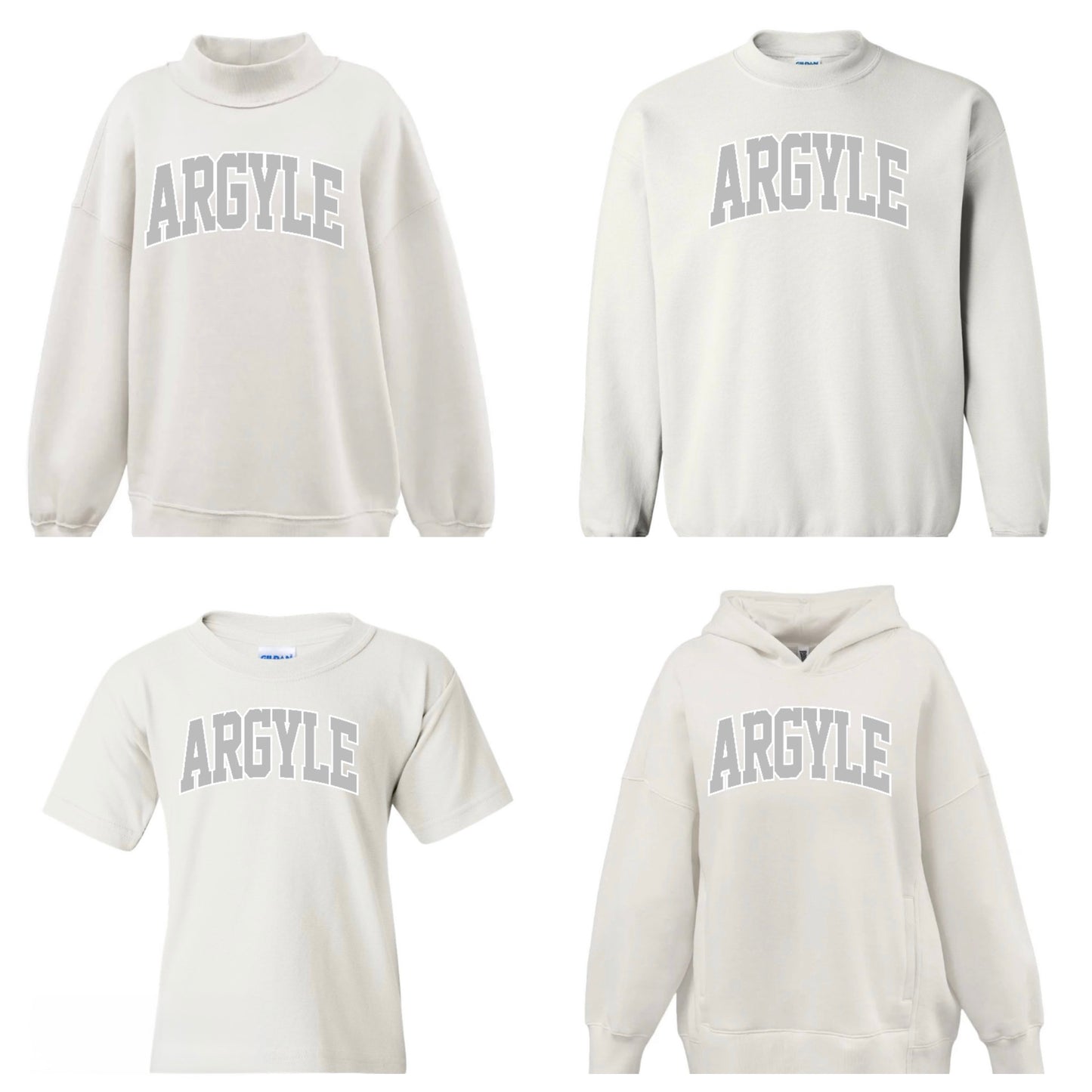 Argyle PUFFY WHITE OUT HeavyCotton Short Sleeve Tee - Youth + Adult - White
