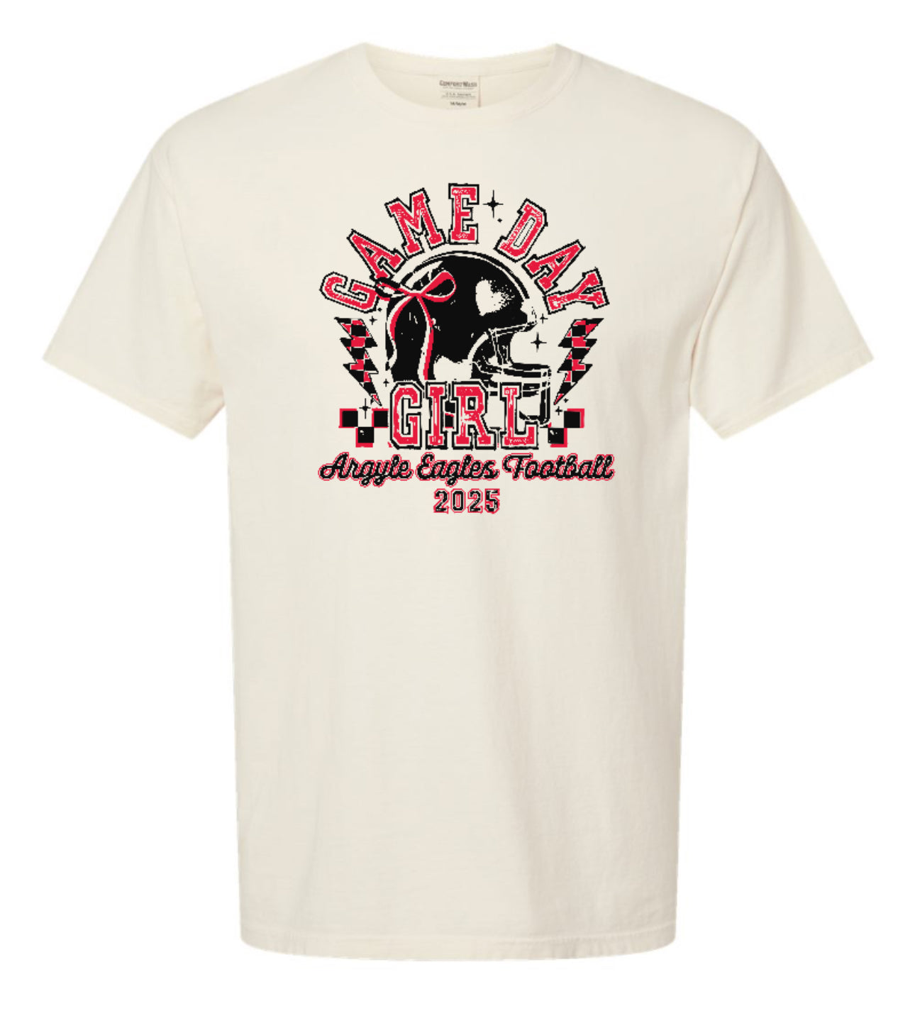 Varsity Gameday Girl '25 - ComfortWash Short Sleeve - Adult - Parchment