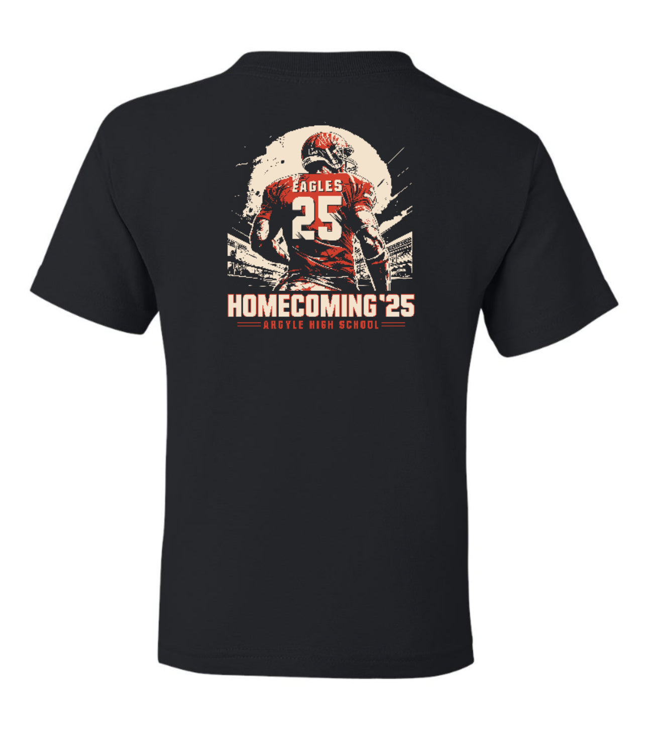 ArgyleCheer Homecoming Spirit Short Sleeve Tee - Youth - Black