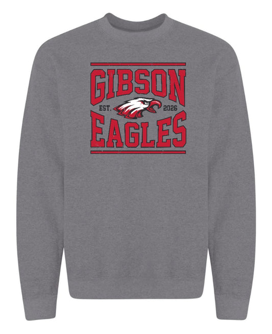 2026 Gibson Tradition - Gildan Heavy Blend Crewneck Sweatshirt - YOUTH + ADULT - Heather Grey