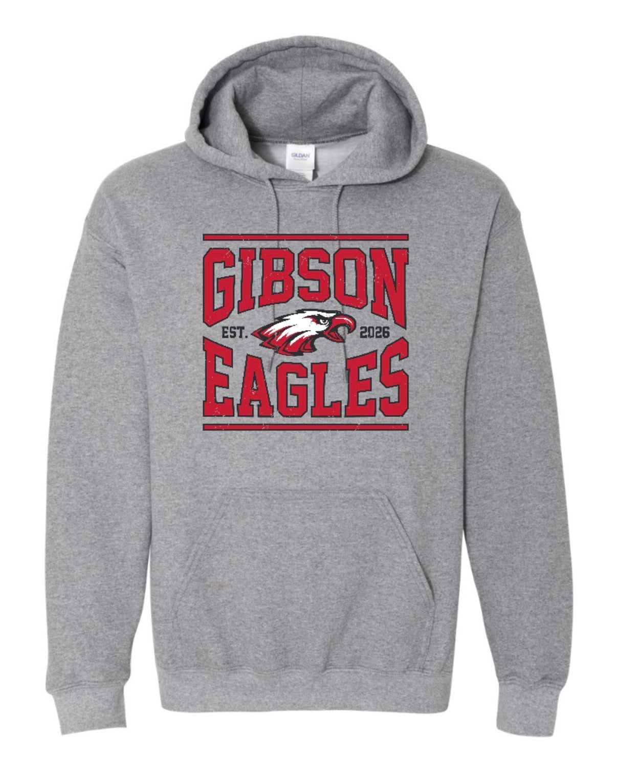 2026 Gibson Tradition - Gildan Heavy Blend Hoodie Sweatshirt - ADULT - Heather Grey