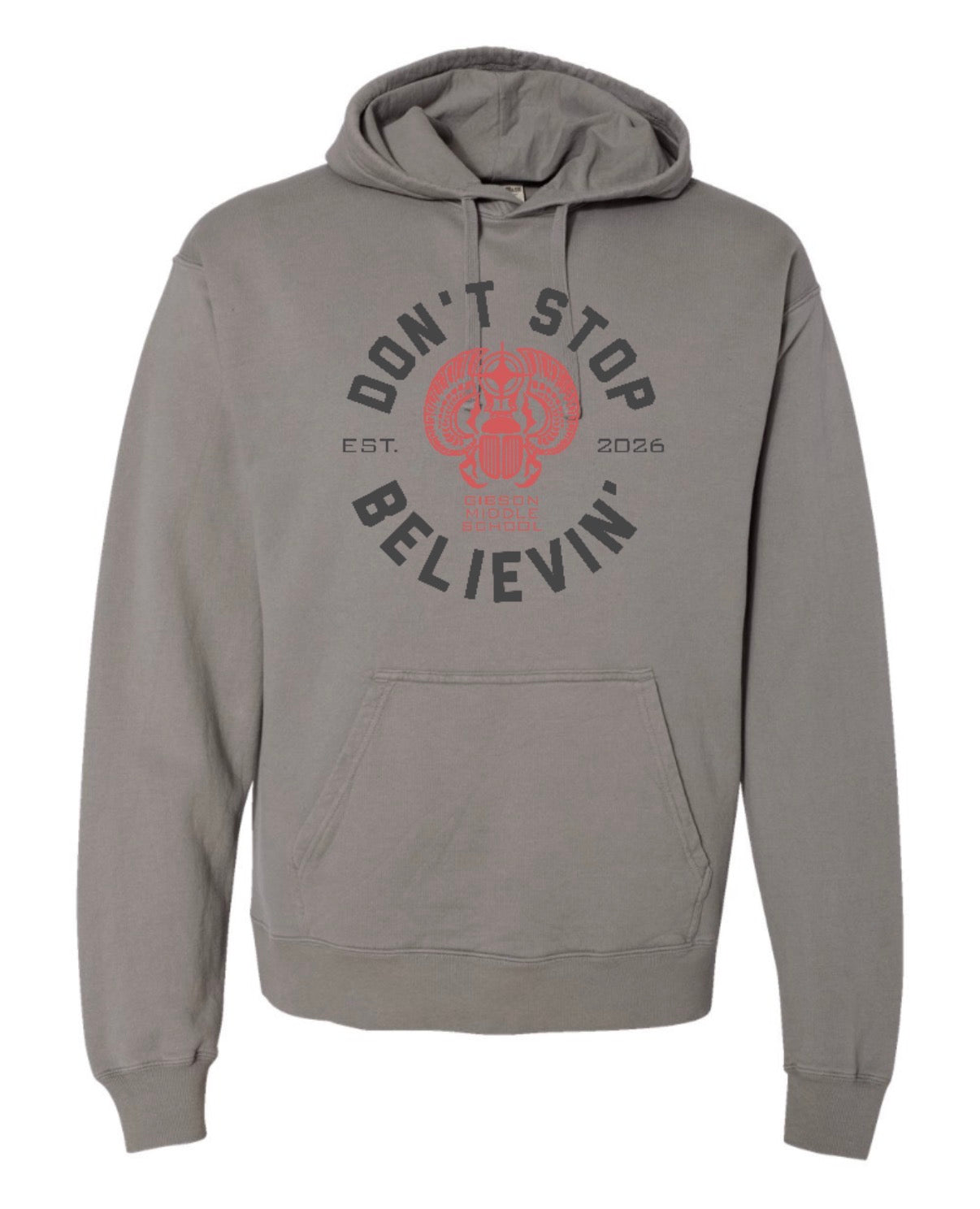 2026 Gibson Concert - ComfortWash Garment-Dyed Hoodie Sweatshirt - ADULT - Concrete Grey