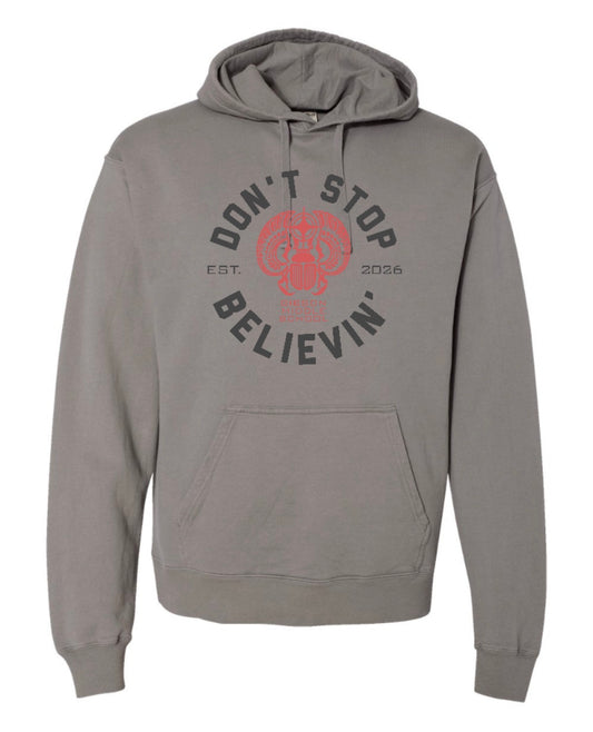 2026 Gibson Concert - ComfortWash Garment-Dyed Hoodie Sweatshirt - ADULT - Concrete Grey