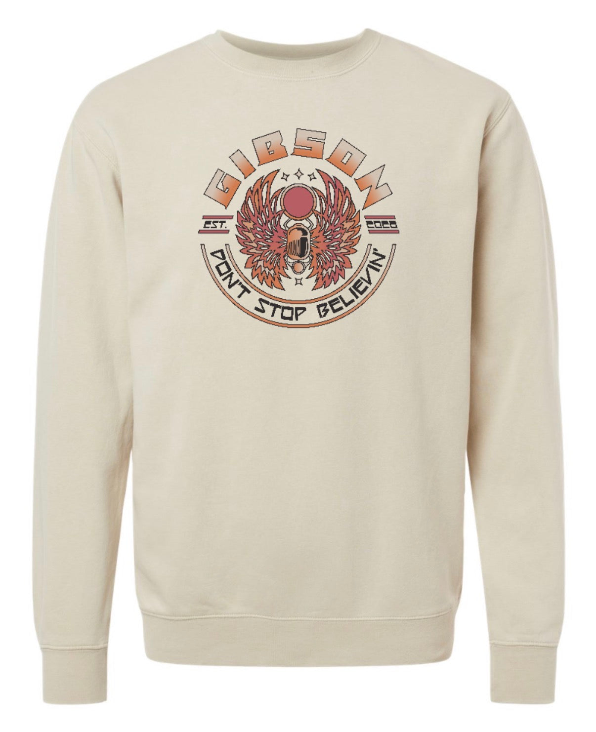 2026 Gibson Journey Circle - Independent Trading Pigment-Dyed SOFTEST Crewneck Sweatshirt - ADULT - Pigment Ivory