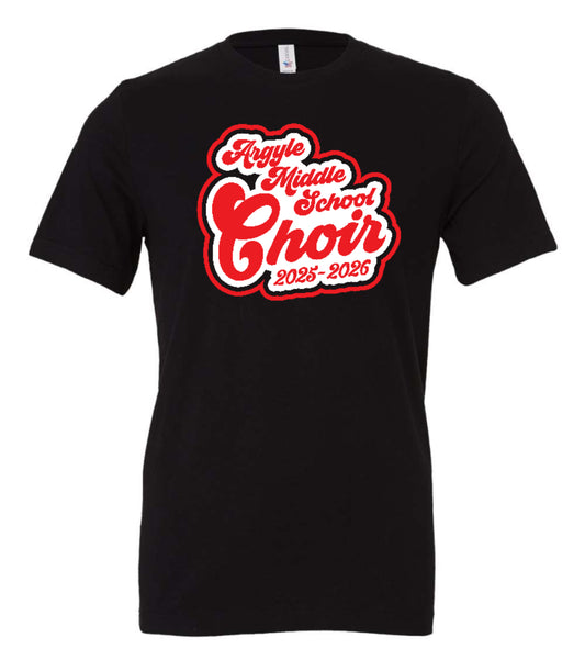 Argyle Middle School Choir - Bella Canvas Short Sleeve - Black