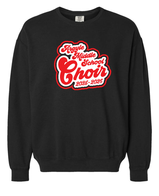 Argyle Middle School Choir - Comfort Colors Crewneck Sweatshirt - Black