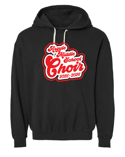 Argyle Middle School Choir - Comfort Colors Hoodie Sweatshirt - Black