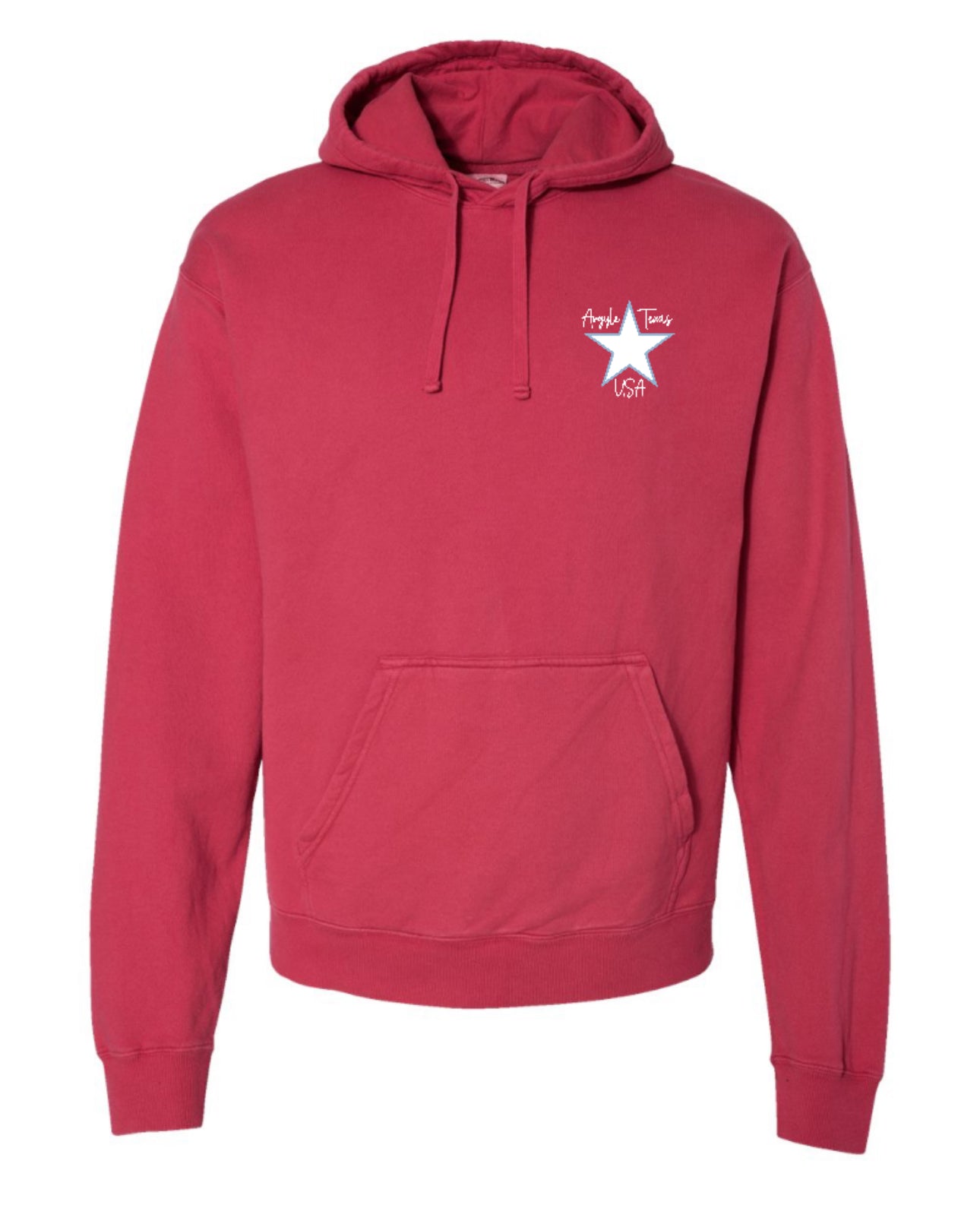 ArgyleCheer USA Spirit Hoodie Sweatshirt - Adult - Crimson Fall