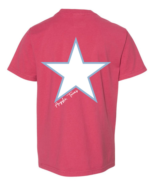 ArgyleCheer USA Spirit Short Sleeve Tee - Youth - Crimson Fall