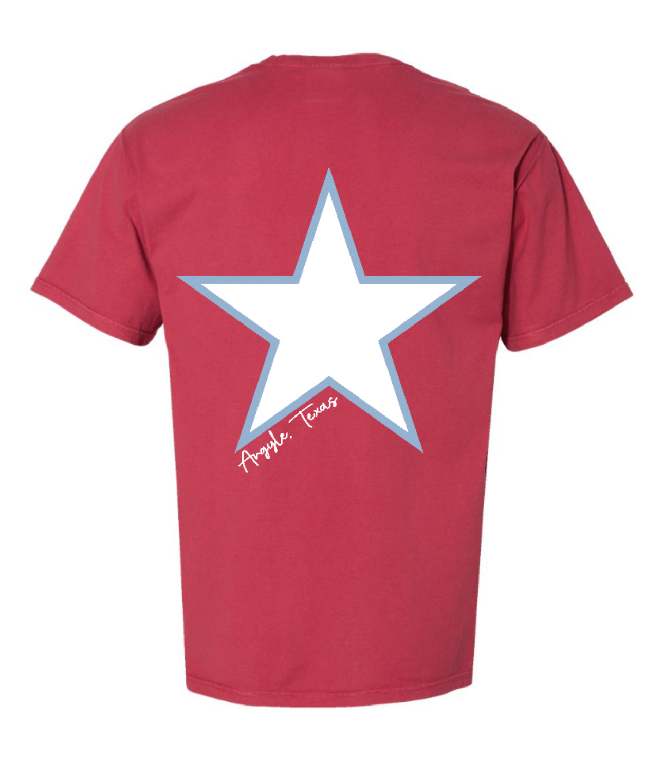 ArgyleCheer USA Spirit Short Sleeve Pocket Tee - Adult - Crimson Fall