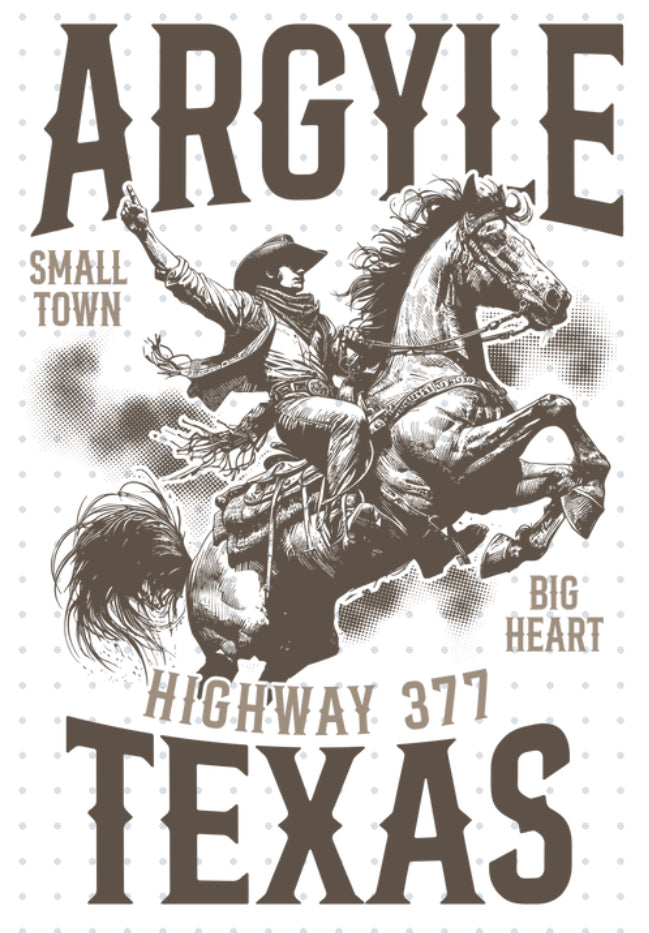 ArgyleCheer Texas Country Spirit Short Sleeve Tee - Youth - Dusty Blue Green