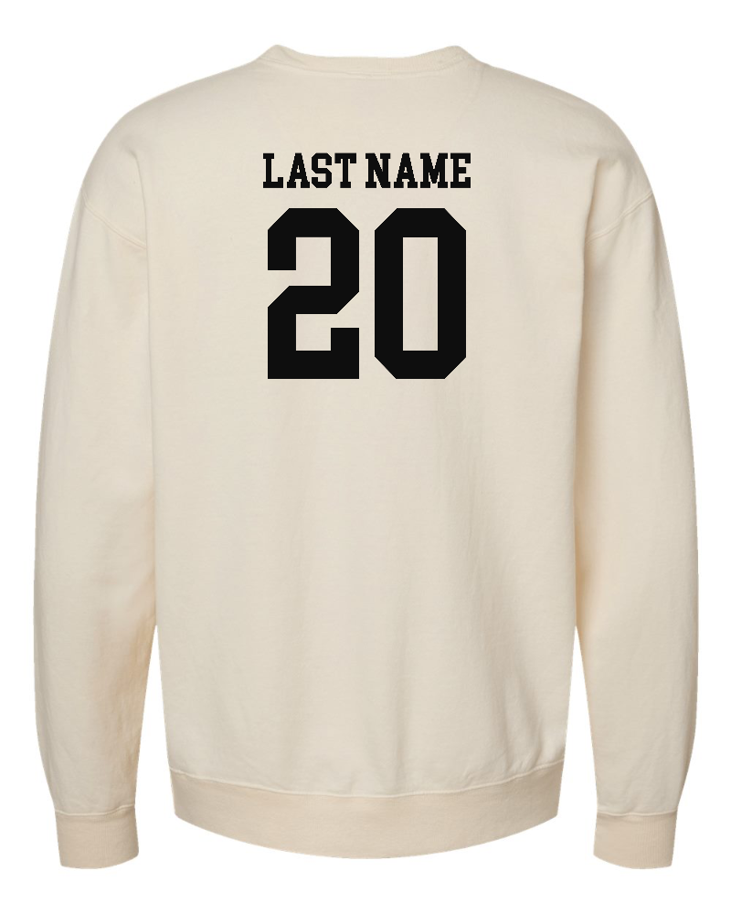 Varsity Gameday Girl '25 - ComfortWash Crewneck Sweatshirt - Adult - Parchment