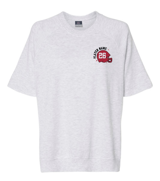Senior Football '25 - MV Sport French Terry Pullover Short Sleeve - Adult - Ash