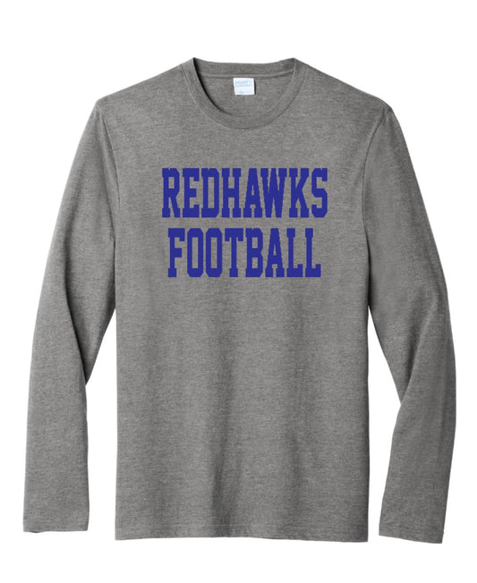 REDHAWKSfootball Port&Co Fan Favorite Blend Long Sleeve - Adult - Graphite Heather