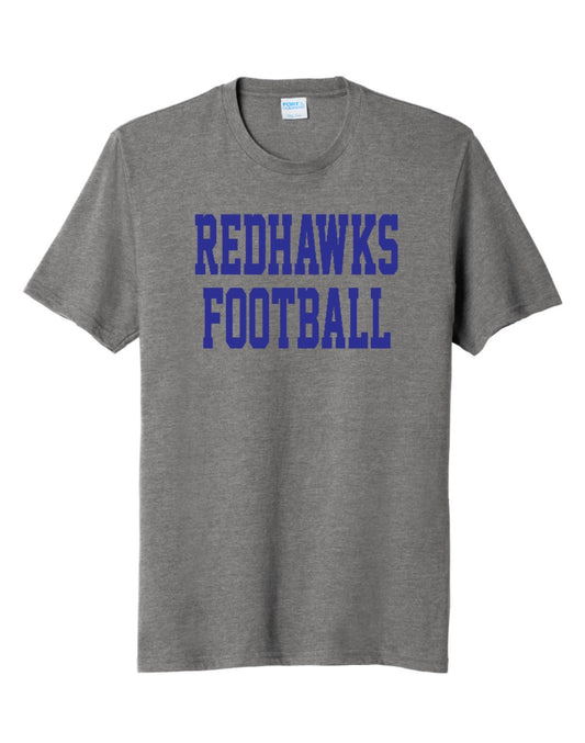 REDHAWKSfootball Port&Co Fan Favorite Blend Short Sleeve - Youth + Adult - Graphite Heather