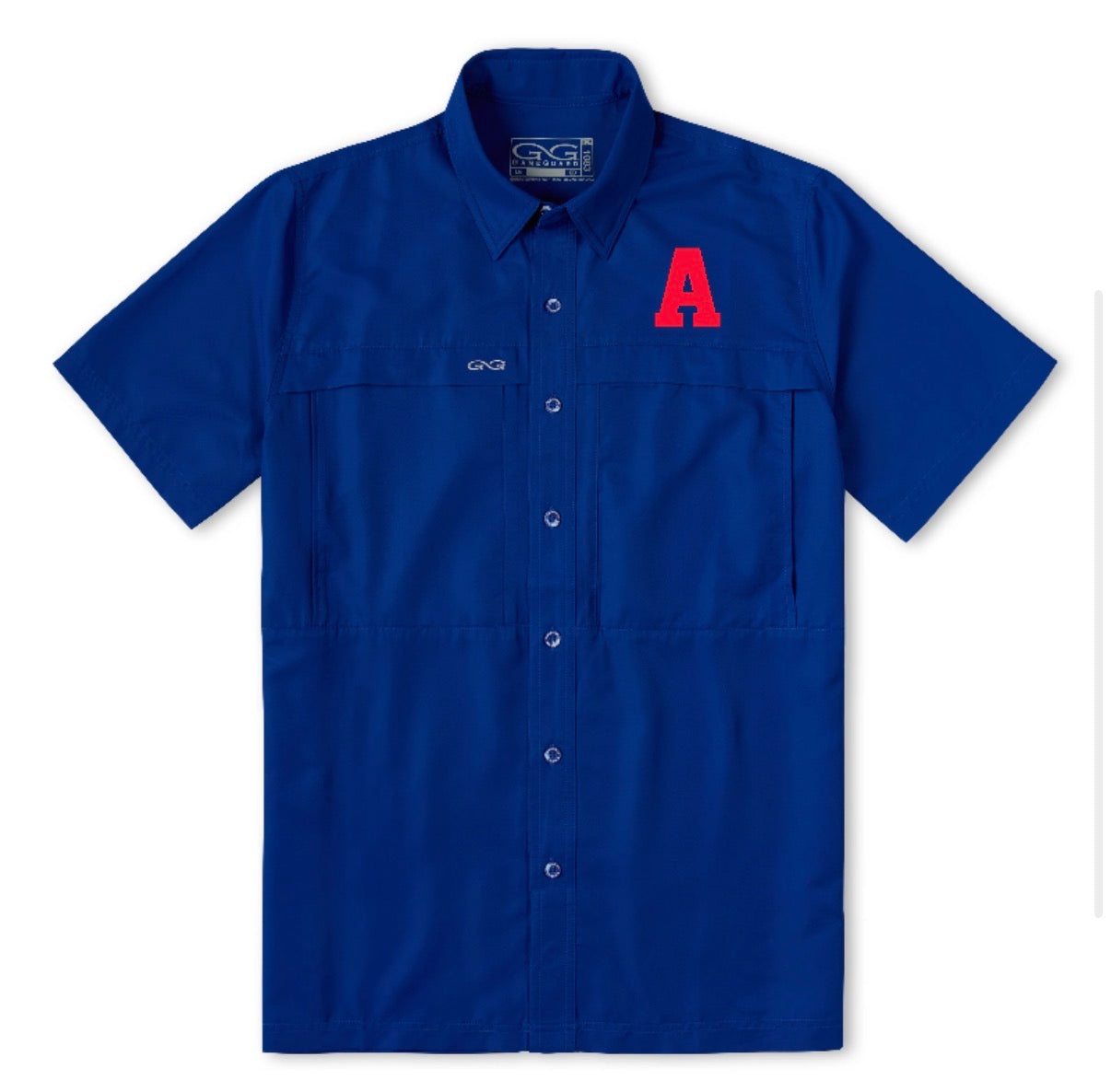 ARGYLE "A" Embroidery GameGuard Explorer Shirt - Adult - Hydro Blue