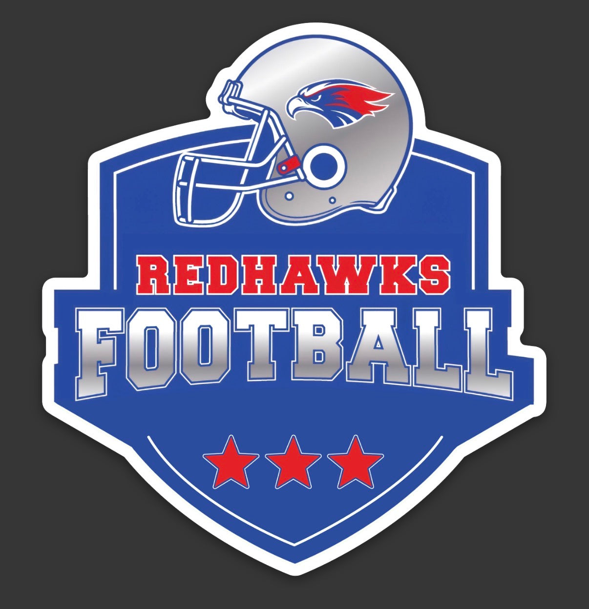 REDHAWKS FOOTBALL Yard Sign + Weatherproof Vinyl Sticker