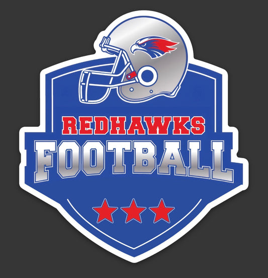 REDHAWKS FOOTBALL Weatherproof Vinyl Sticker