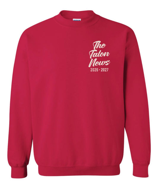2026 Talon News Media - Crewneck Sweatshirt - Cherry Red