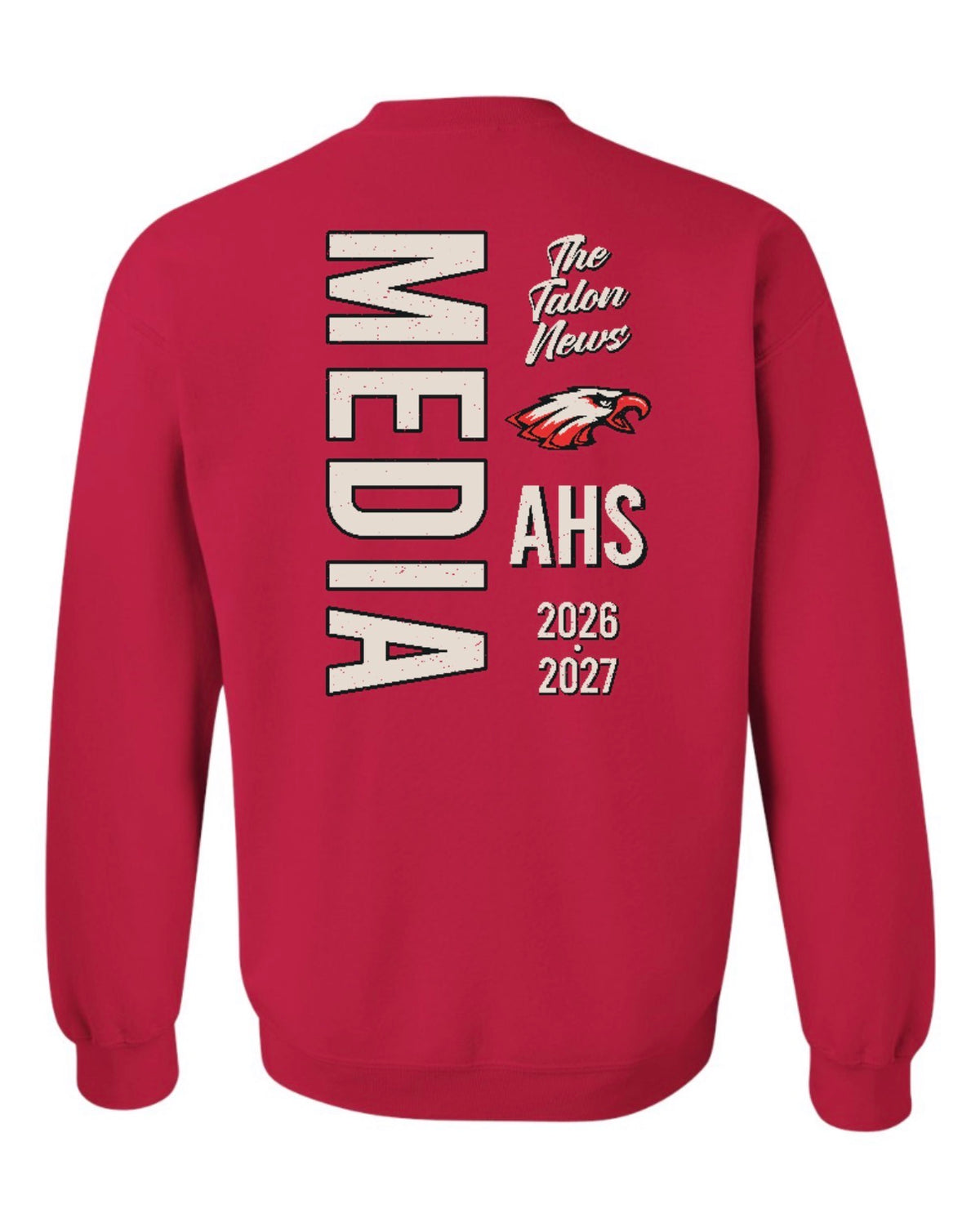 2026 Talon News Media - Crewneck Sweatshirt - Cherry Red