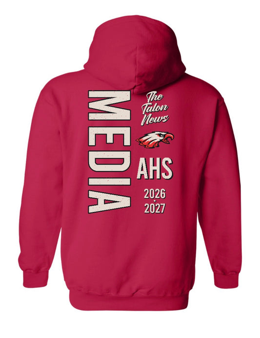 2026 Talon News Media - Hoodie Sweatshirt - Cherry Red
