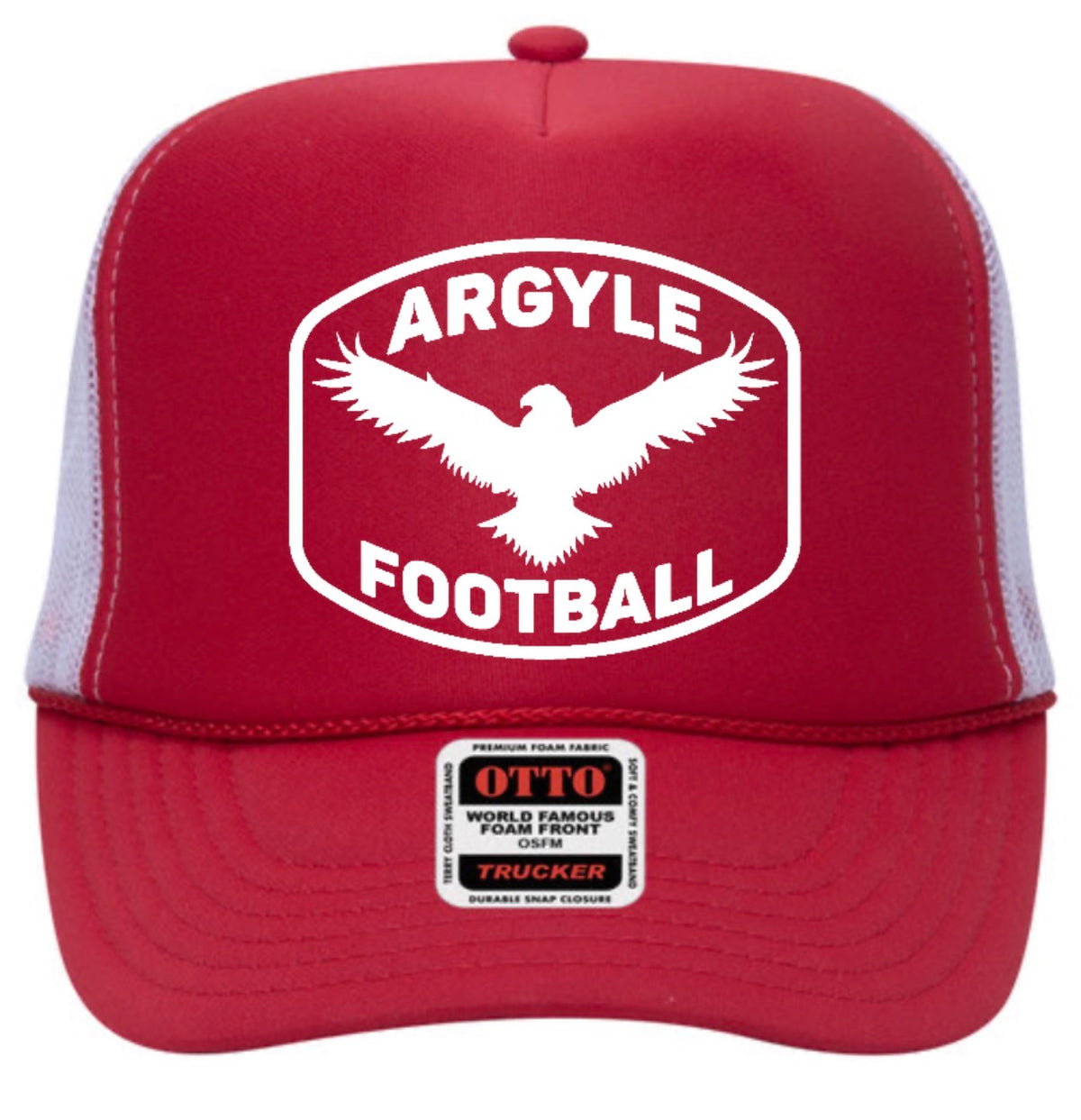 ARGYLEfootball High Profile Foam Trucker - Red/White