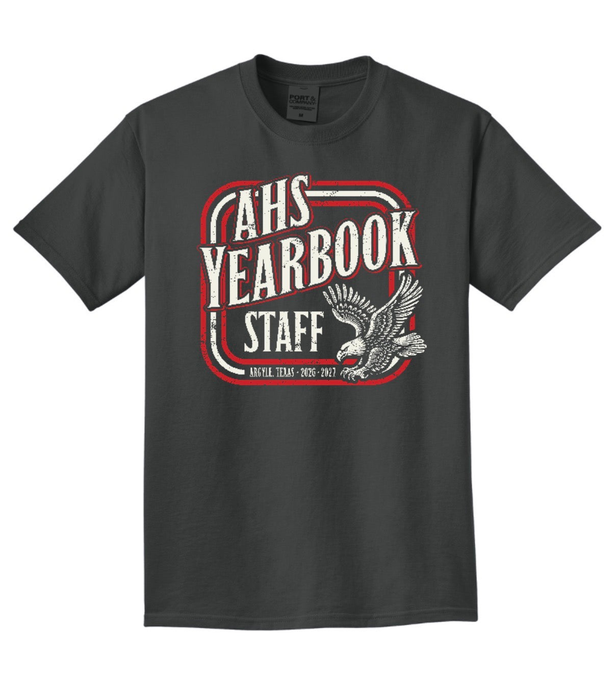 2026 AHS Yearbook - Garment-Dyed Beach Wash Short Sleeve Tee - Coal