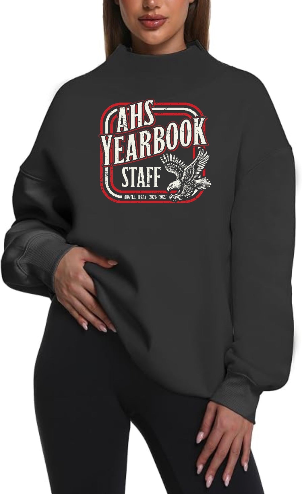 2026 AHS Yearbook - Mockneck Sweatshirt - Black