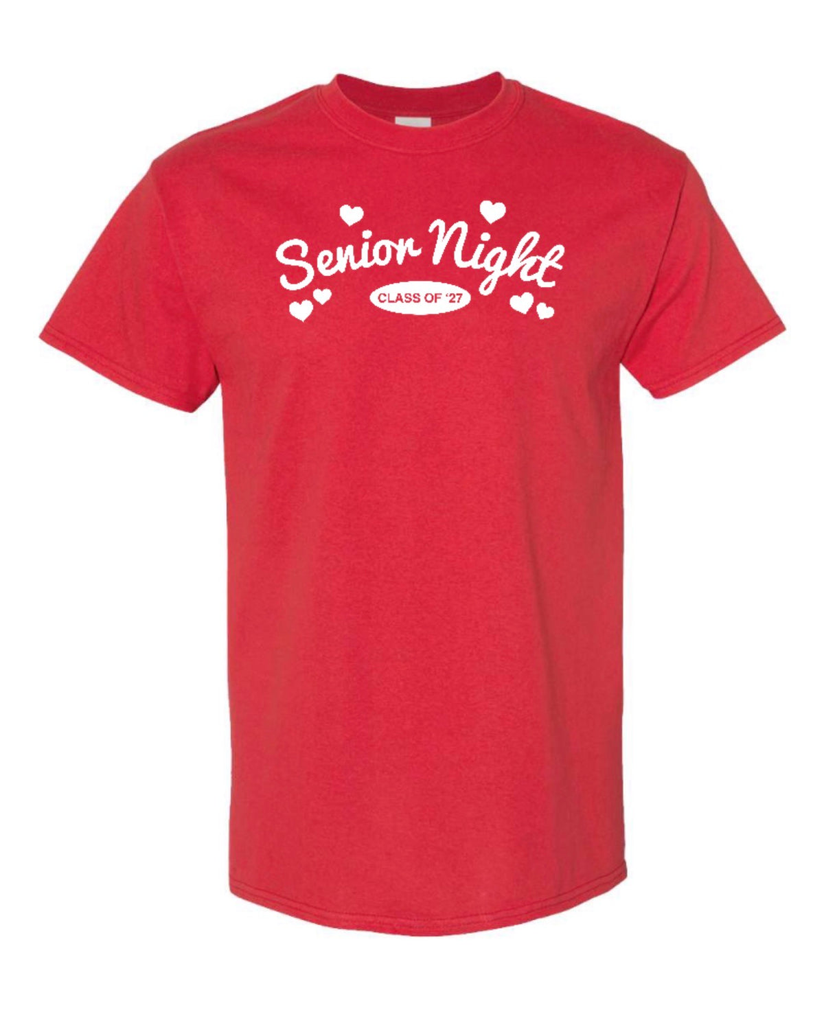 AHS Cheer SENIOR NIGHT 2026 - HeavyCotton Short Sleeve Tee - Youth + Adult - Red