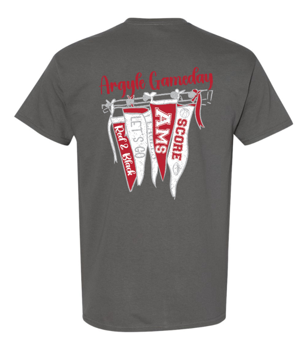 FINAL FEW - ARGYLE MIDDLE Gameday Short Sleeve Tee - Youth + Adult - Charcoal Grey