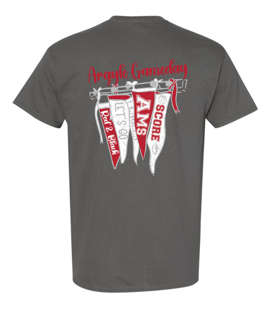 FINAL FEW - ARGYLE MIDDLE Gameday Short Sleeve Tee - Youth + Adult - Charcoal Grey