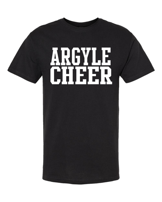 FINAL FEW - ARGYLE CHEER Tee - Youth + Adult  - Black