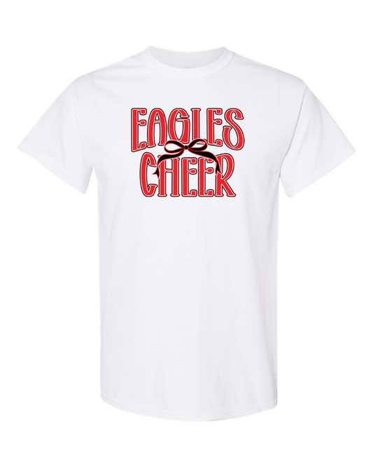 Eagles CHEER BOW Short Sleeve Tee - Youth + Adult - White