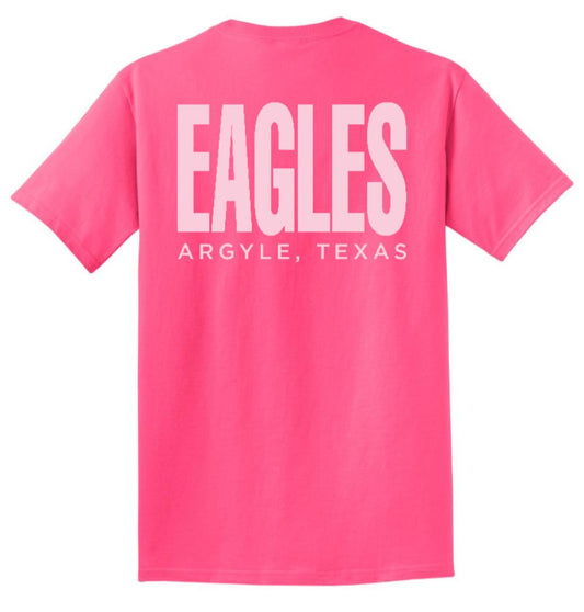 FINAL FEW - PINK OUT•Puff Ink Spirit Short Sleeve Tee - Adult - Beach Wash Neon Pink