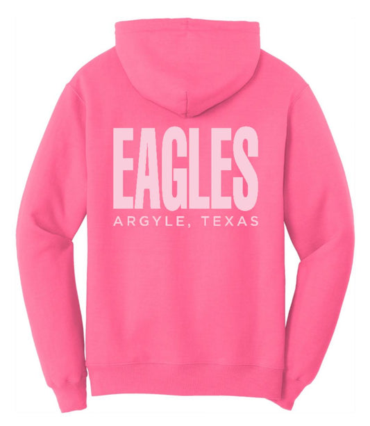 FINAL FEW - PINK OUT Spirit Hoodie Sweatshirt - Adult - Neon Pink PUFF