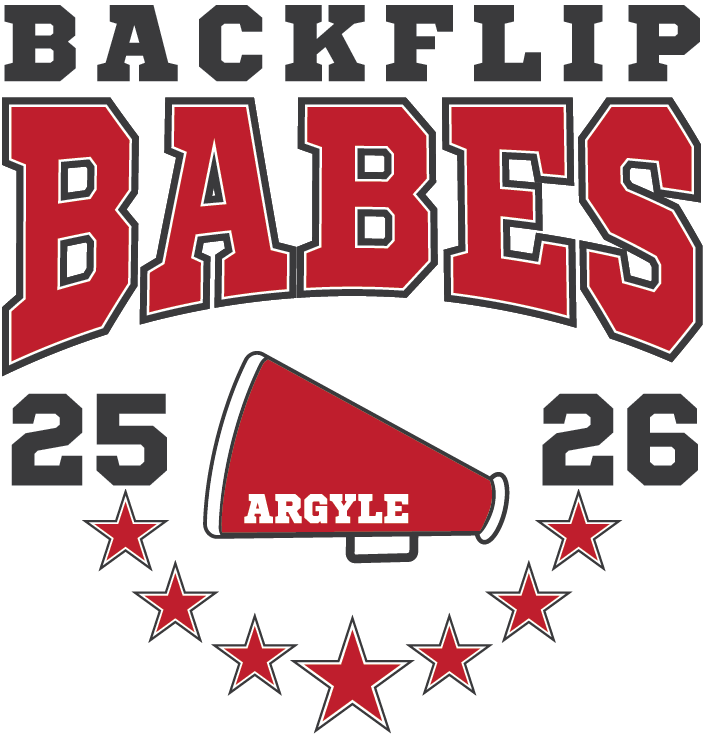 FINAL FEW - 2025 Argyle Cheer - Backflip Babes - Comfort Colors Short Sleeve Tee - Adult - Black