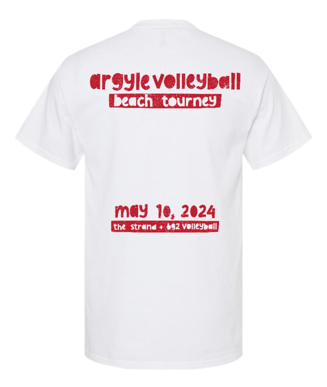 FINAL FEW - Argyle-Volley-Ball Tee - White